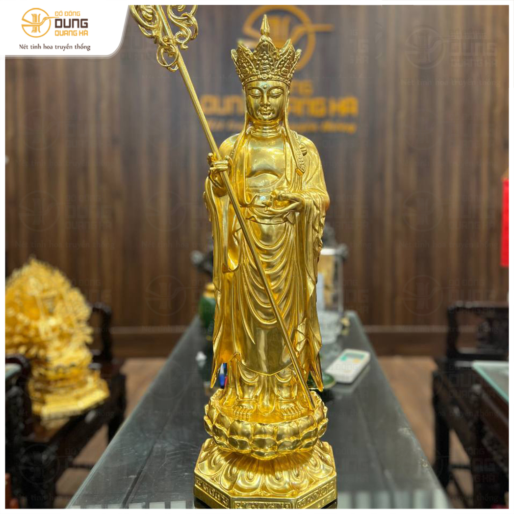 Đồ đồng Dung Quang Hà với dịch vụ dát vàng ngài Địa Tạng cho khách tại Đà Nẵng 
