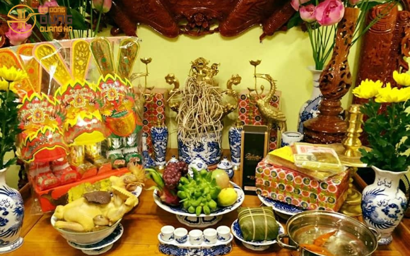 Bài trí bàn thờ ông Táo
