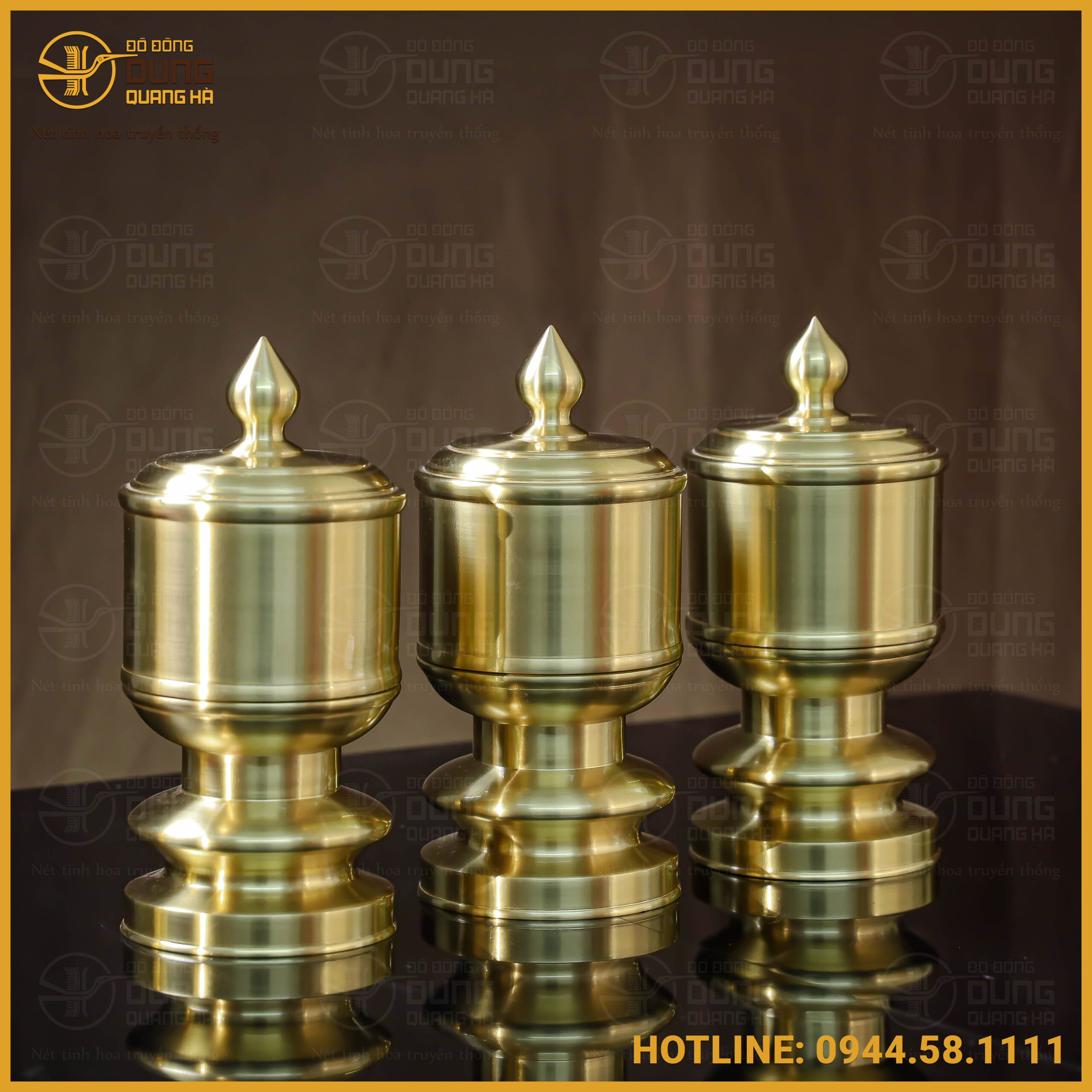 Vẻ đẹp thanh cao, trang trọng của bộ đài thờ đồng catut