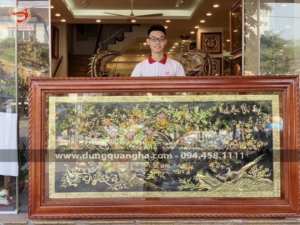 Tranh Vinh Hoa Phú Quý vẽ màu kích thước 2m3