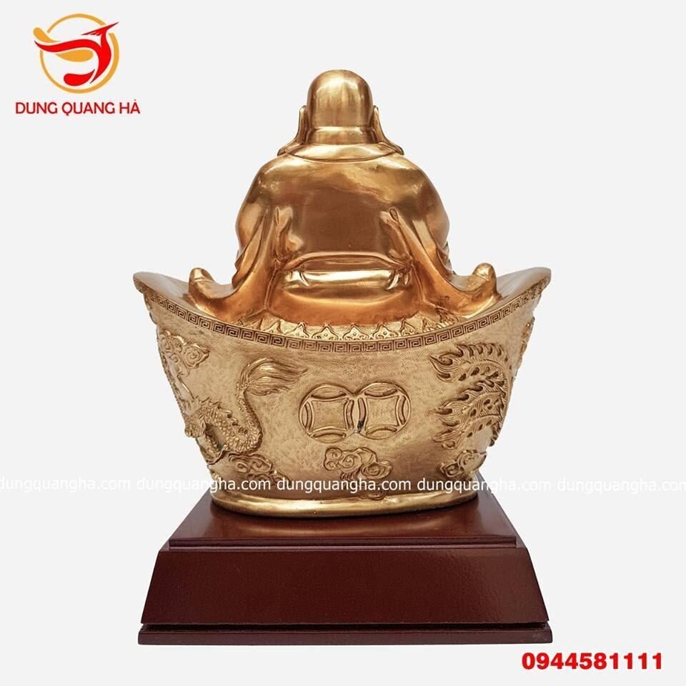 Tượng Phật Di Lặc ngồi trên vàng diện thanh thoát
