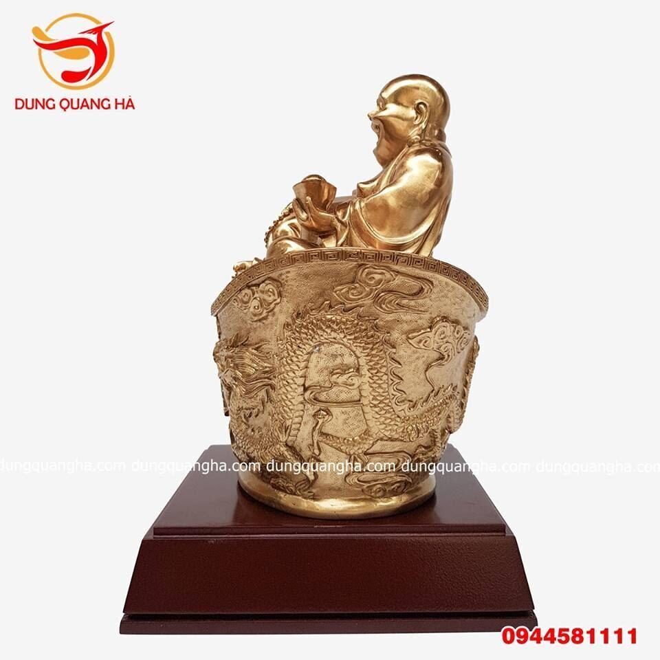 Tượng Phật Di Lặc ngồi trên vàng diện thanh thoát