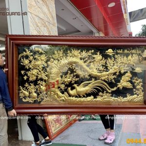 Tranh đồng Vinh Hoa Phú Quý kích thước 2m3 dát vàng 9999