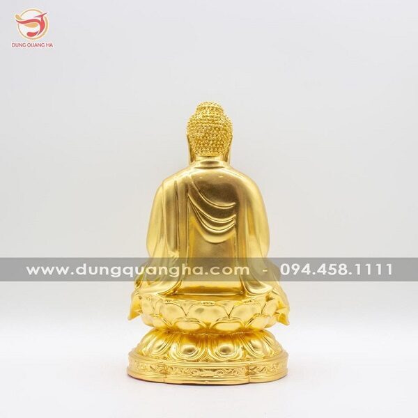 Tượng Phật A Di Đà bằng đồng thếp vàng 9999