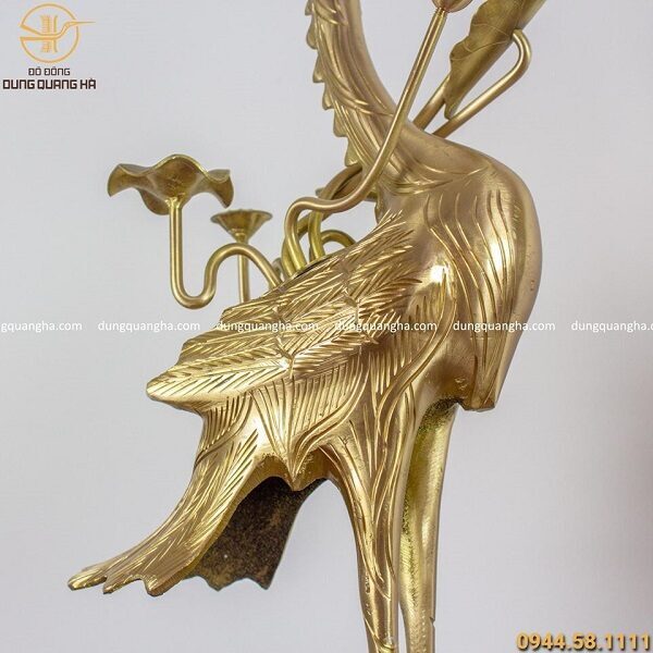 Bộ ngũ sự đồng vàng mộc - cao 60cm chạm rồng (mẫu 2)