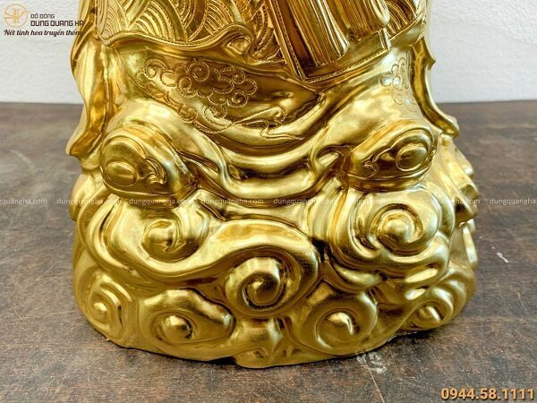 Bộ tượng Tam Đa Phúc Lộc Thọ bằng đồng dát vàng tinh xảo