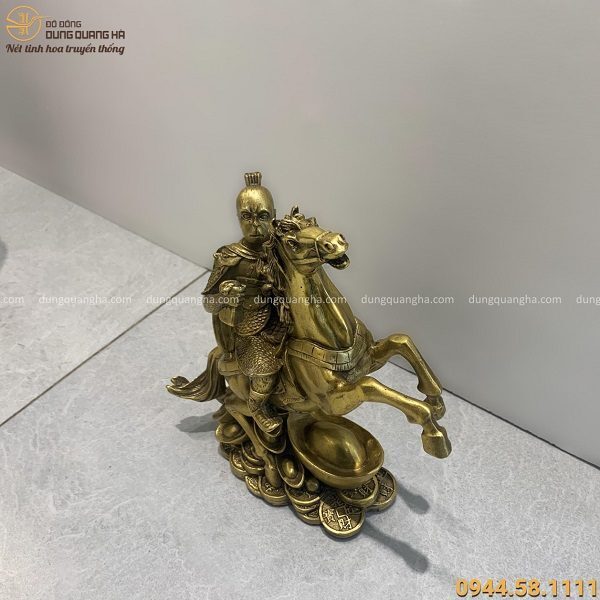 Tượng Mã Thượng Phong Hầu độc đáo 23x20 cm bằng đồng vàng