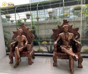 Hoàn thiện và lắp đặt 2 pho tượng chân dung cao 1m60 cho khách tại Tp. Hồ Chí Minh