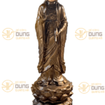 Tượng Phật Quan Âm đồng đỏ giả cổ cao 1m55 mô phỏng tôn tượng tại núi Bà Đen – Tây Ninh