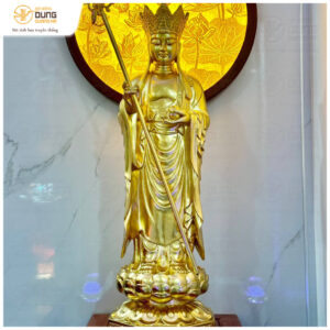 Đồ đồng Dung Quang Hà với dịch vụ dát vàng ngài Địa Tạng cho khách tại Đà Nẵng