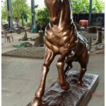 Hoàn thiện linh vật ngựa đúc bằng đồng đỏ nguyên khối nặng 1050kg theo kích thước, thiết kế yêu cầu chuẩn bị bàn giao lắp đặt cho khách hàng Quận Tân Bình!