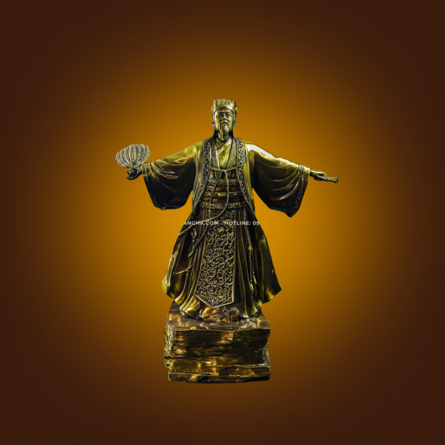 Tượng Khổng Minh Bằng Đồng