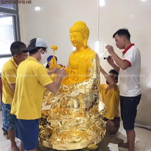 Dịch vụ thếp vàng tượng Phật tại xưởng uy tín, chất lượng