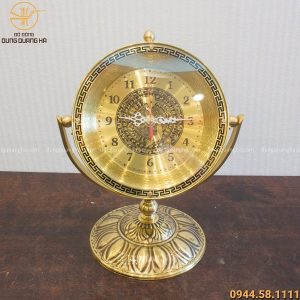 Quà tặng đồng hồ để bàn bằng đồng cao 30cm