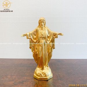 Tượng Chúa bằng đồng dát vàng cao 40cm đẹp tinh xảo