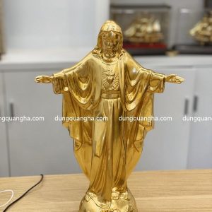 Tượng Chúa cao 40cm bằng đồng dát vàng 9999 tinh xảo