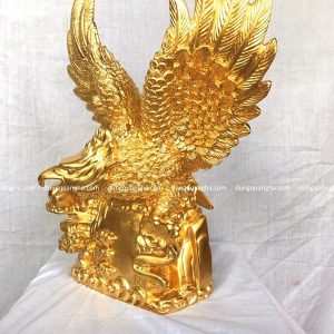 Tượng đại bàng phong thủy bằng đồng thếp vàng