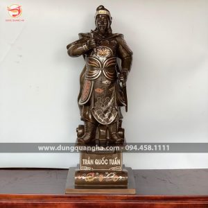 Tượng Đức Thánh Trần Hưng Đạo cao 70 cm khảm ngũ sắc – hàng độc quyền
