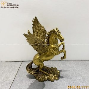Tượng Ngựa có cánh kích thước 24x17cm độc đáo bằng đồng vàng