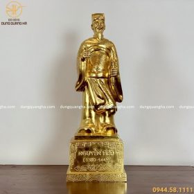 Tượng Nguyễn Trãi bằng đồng dát vàng 9999 cao 50cm