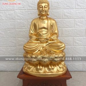 Tượng Phật A Di Đà bằng đồng thếp vàng