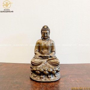 Tượng Phật A Di Đà đẹp nhất bằng đồng vàng hun cao 40cm