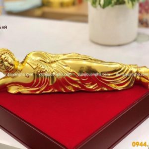 Tượng Phật A Di Đà nằm mạ vàng 24k cỡ nhỏ