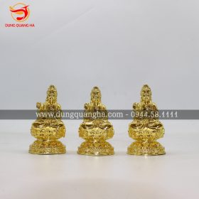 Tượng Phật Bà Quan Âm mạ vàng cỡ nhỏ