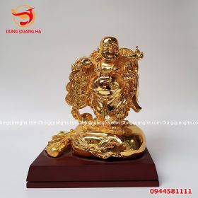 Tượng Phật Di Lặc bằng đồng mạ vàng 24k