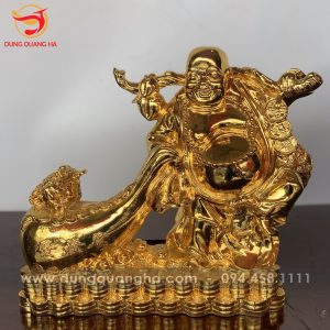 Tượng Phật Di Lặc mạ vàng kéo bao tiền và Thiềm Thừ