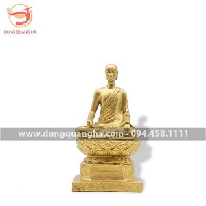 Tượng đồng Phật hoàng Trần Nhân Tông bằng đồng vàng mộc