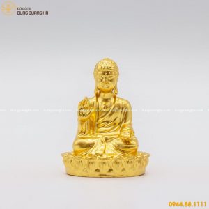 Tượng Phật Thái Lan bằng đồng thếp vàng đẹp tôn nghiêm