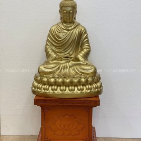 Tượng Phật Thích Ca cao 48cm đẹp tôn nghiêm bằng đồng vàng