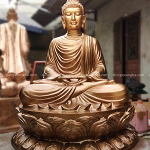 Tượng Phật Thích Ca đẹp bằng đồng đỏ tôn nghiêm cao 1m08
