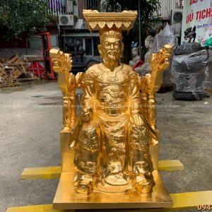 Tượng Vua Cha Ngọc Hoàng bằng đồng cao 70cm thếp vàng 9999
